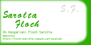 sarolta floch business card